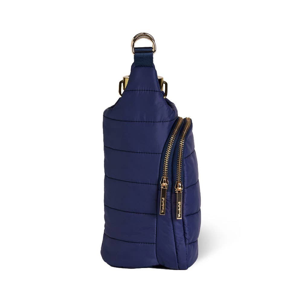 Navy Blue Matte HydroBag™ with Navy/Gold Strap