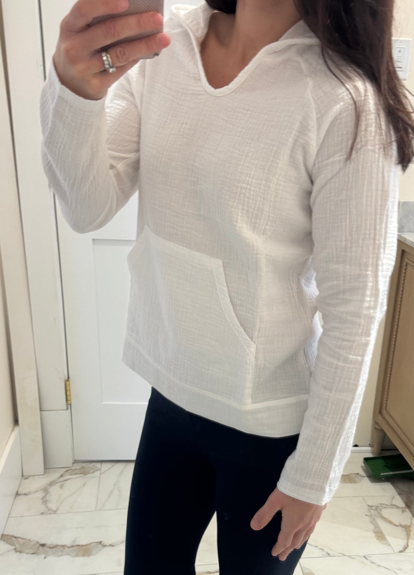 Bubble Cotton Hoodie With Kangaroo Pocket