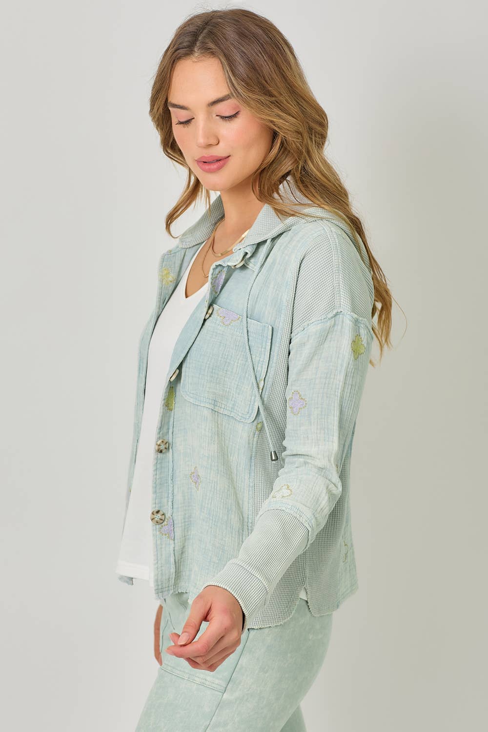 Thermal Contrast Hoodie Jacket