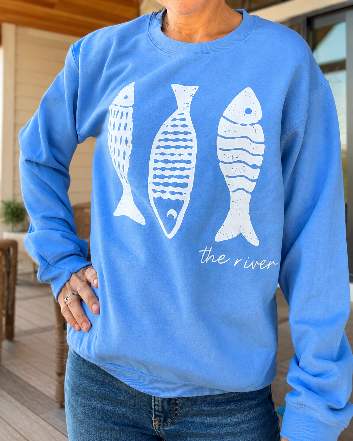 Crew Neck- Carolina Blue