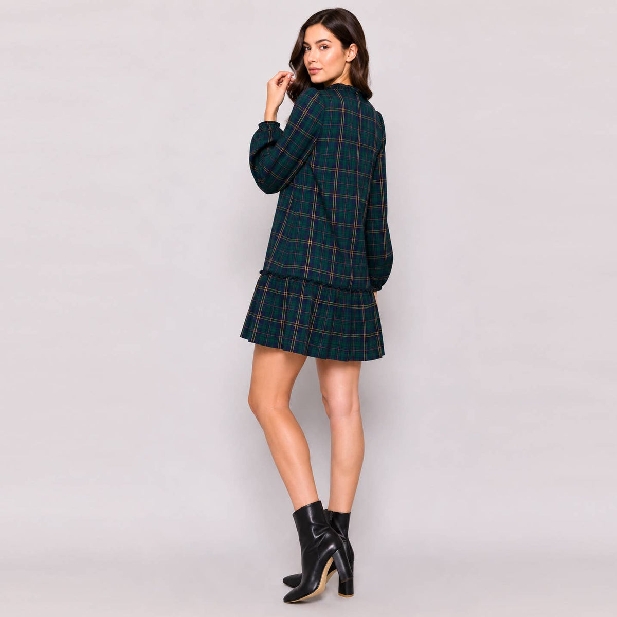 Highland Charm Plaid Mini Dress