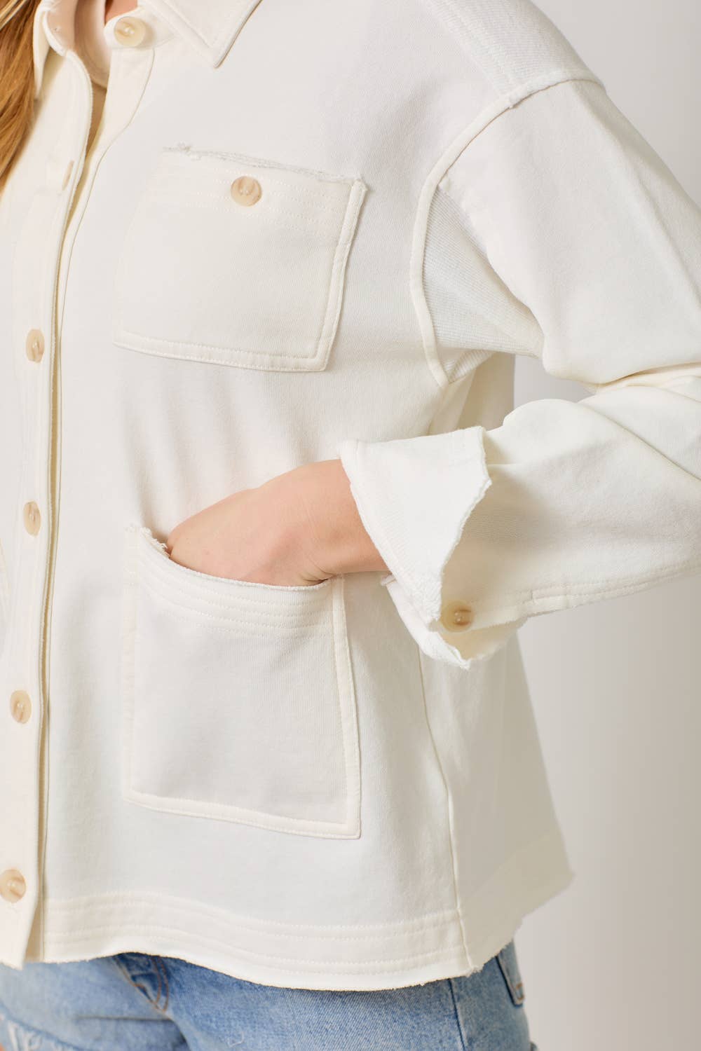 Washed Terry Shacket