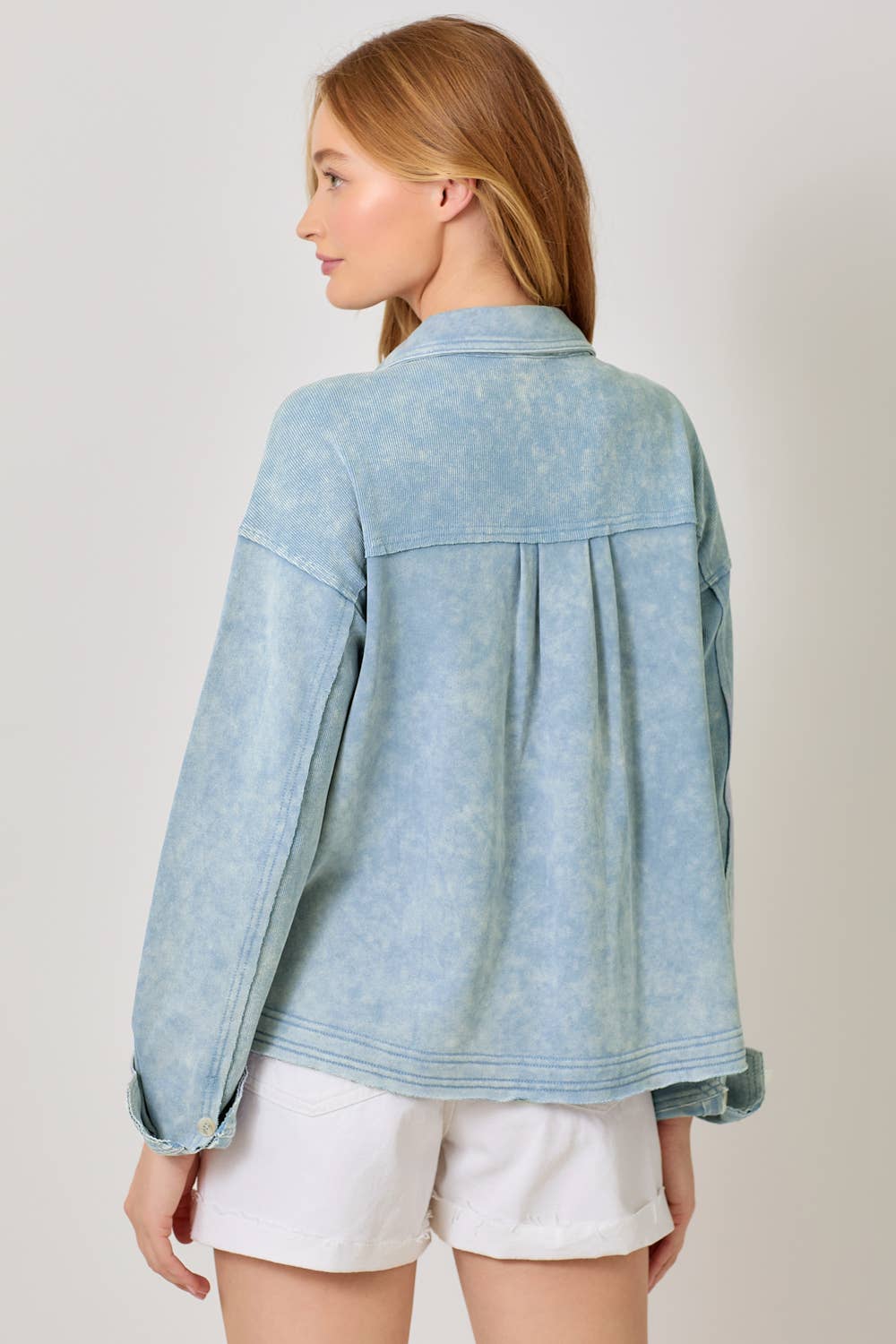 Washed Terry Shacket