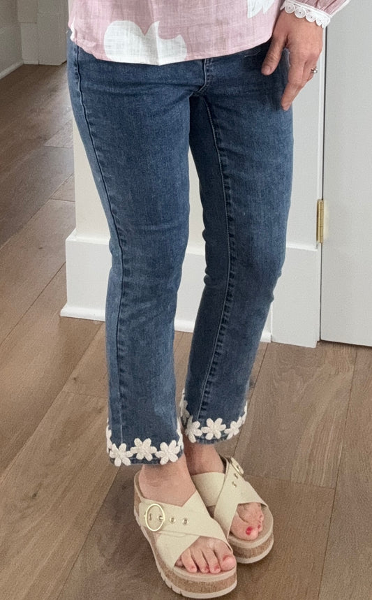 Flare Leg Stretch Denim Pants
