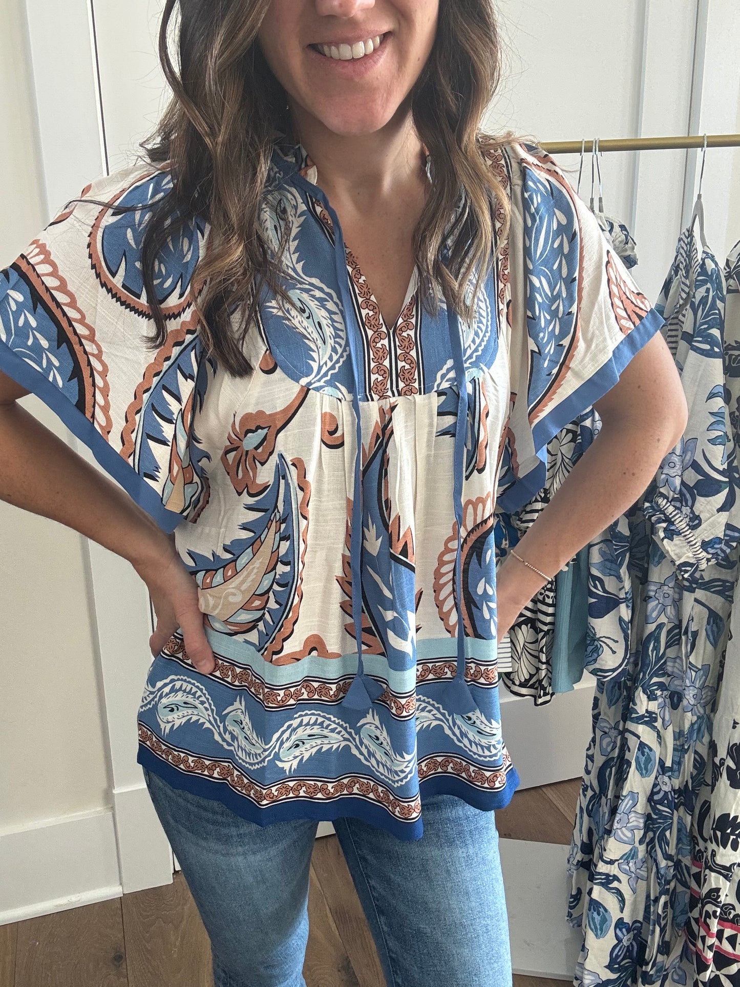 Blue Mix Top