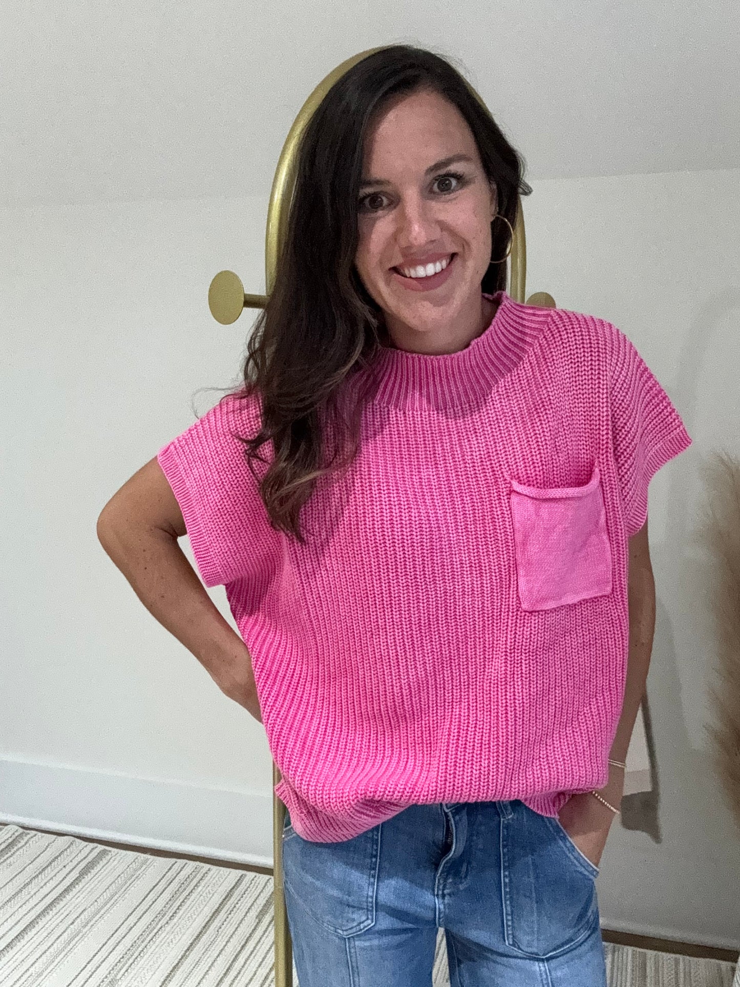 Short Sleeve Knitted Top