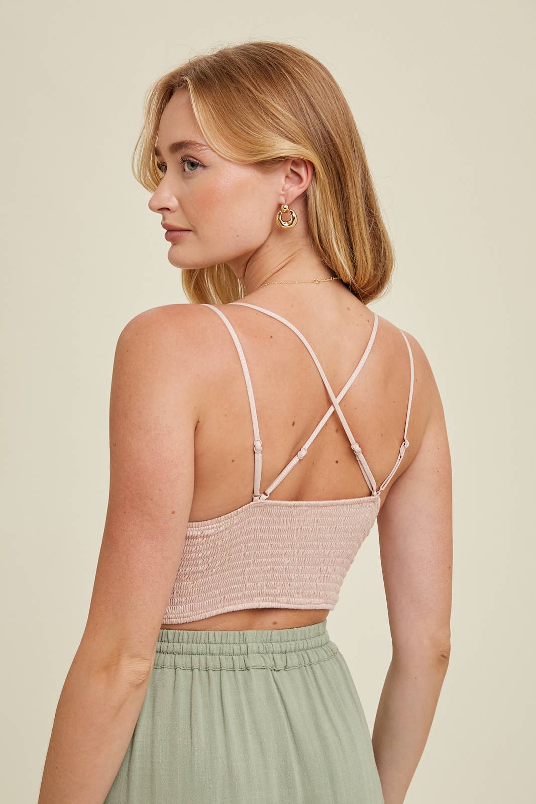 FLORAL SCALLOPED DOILY CROCHET LACE BRALETE