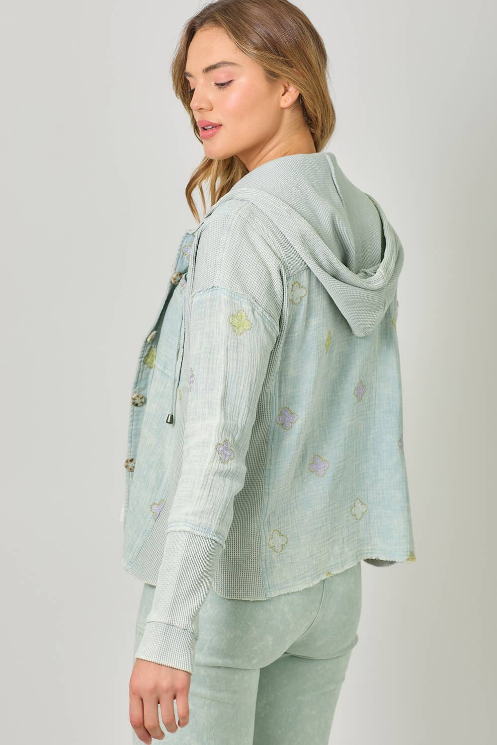 Thermal Contrast Hoodie Jacket