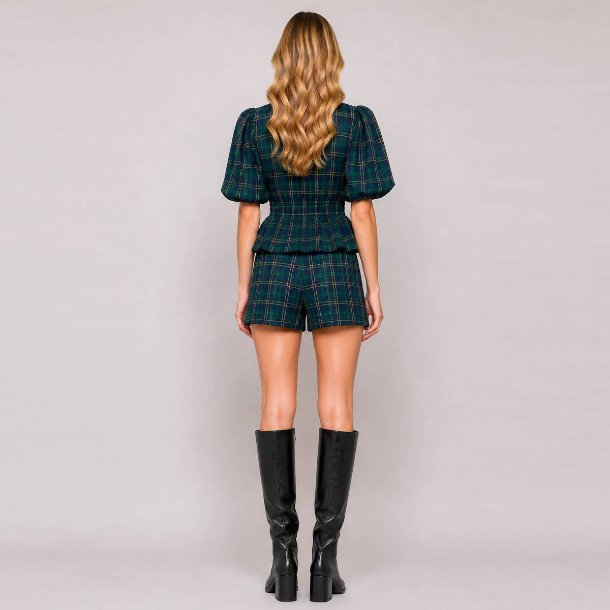 Highland Plaid Wrap Skort