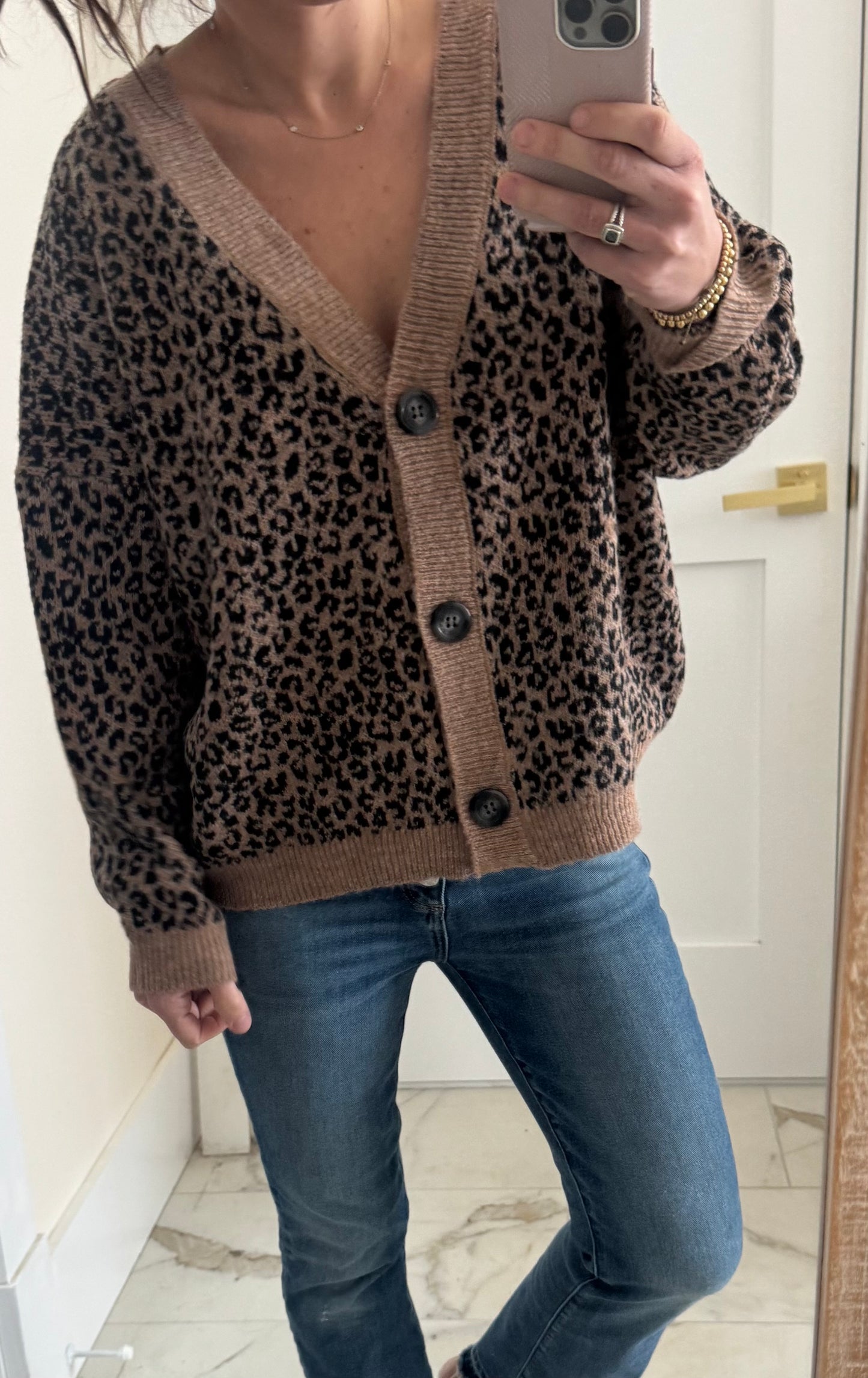 Animal Print Cardigan