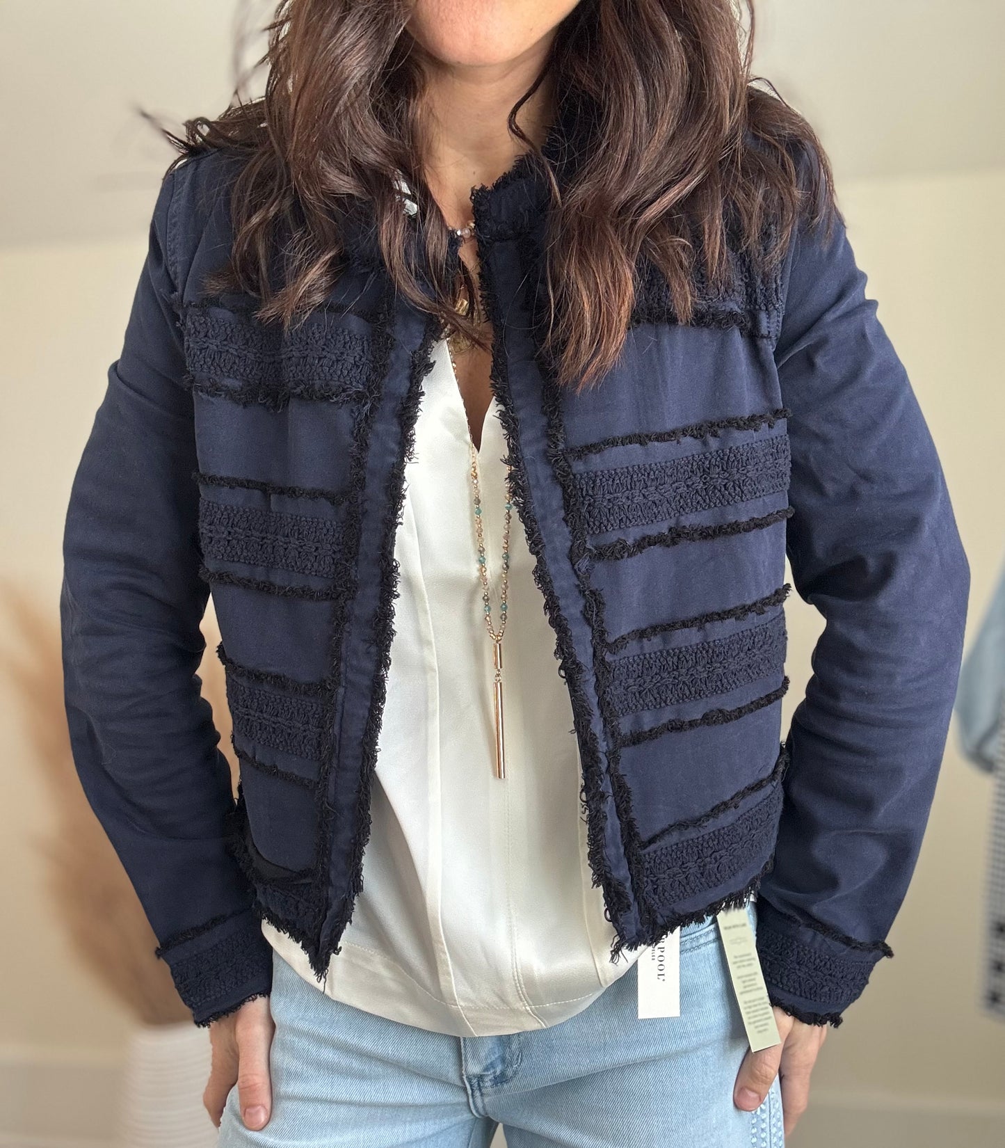 Collarless Jacket