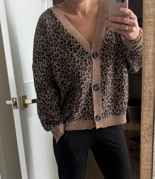 Animal Print Cardigan