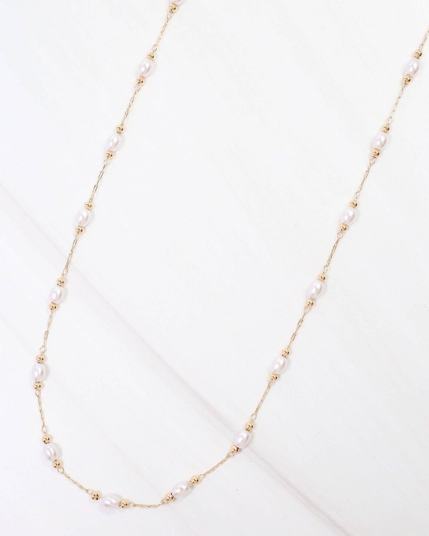 Pierre Pearl Necklace Gold