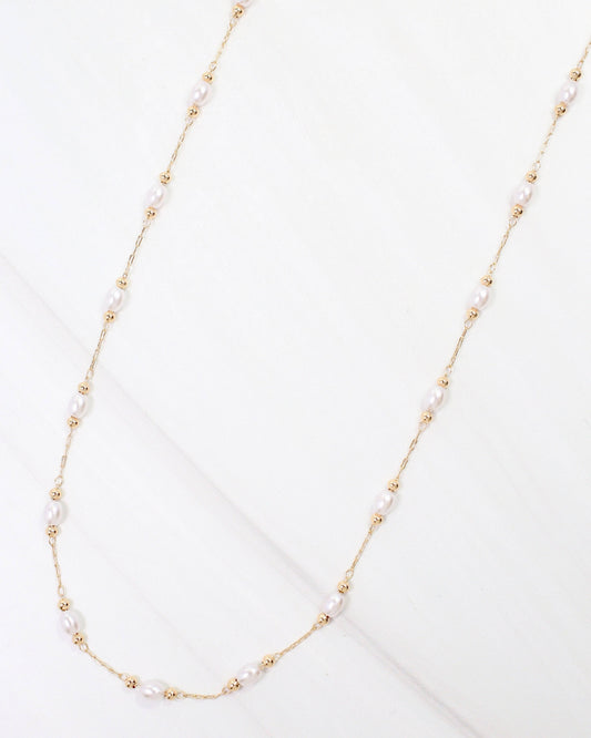 Pierre Pearl Necklace Gold