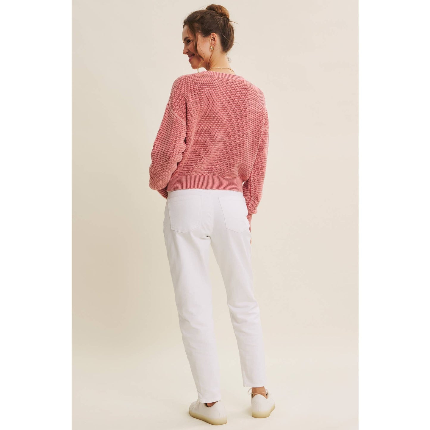 PERFECT FOR ANY SEASON MINERAL-WASHED CABLE KNIT CARDIGAN