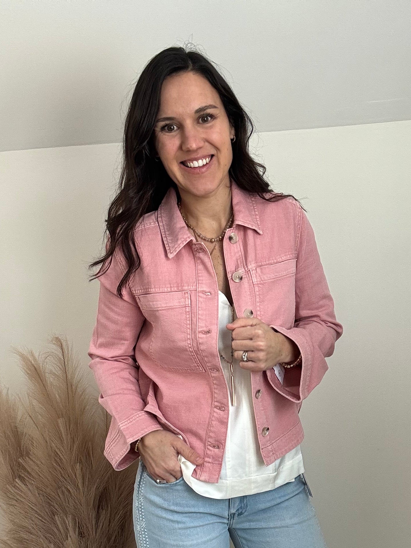 High/Low Denim Shacket