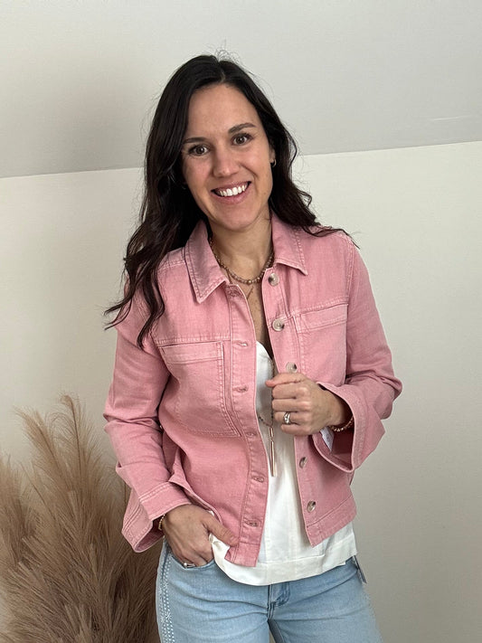 High/Low Denim Shacket
