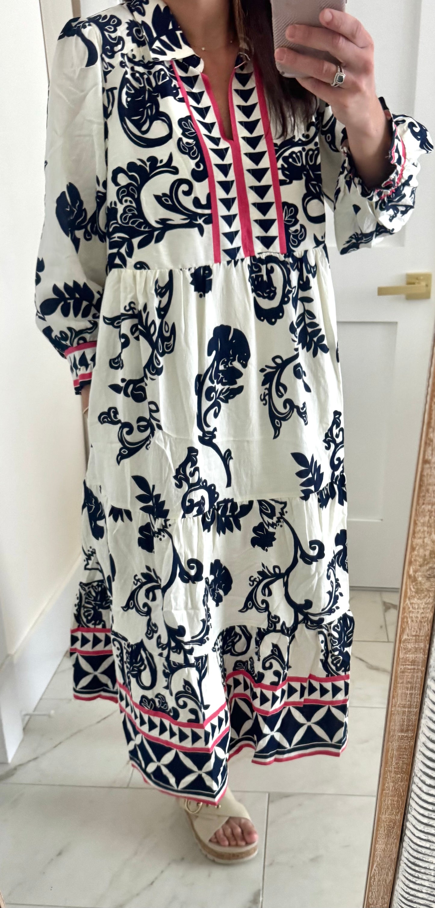 Midi Dress with Placket