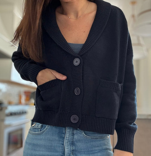 Shawl Cardigan-Flag on the back with SLR