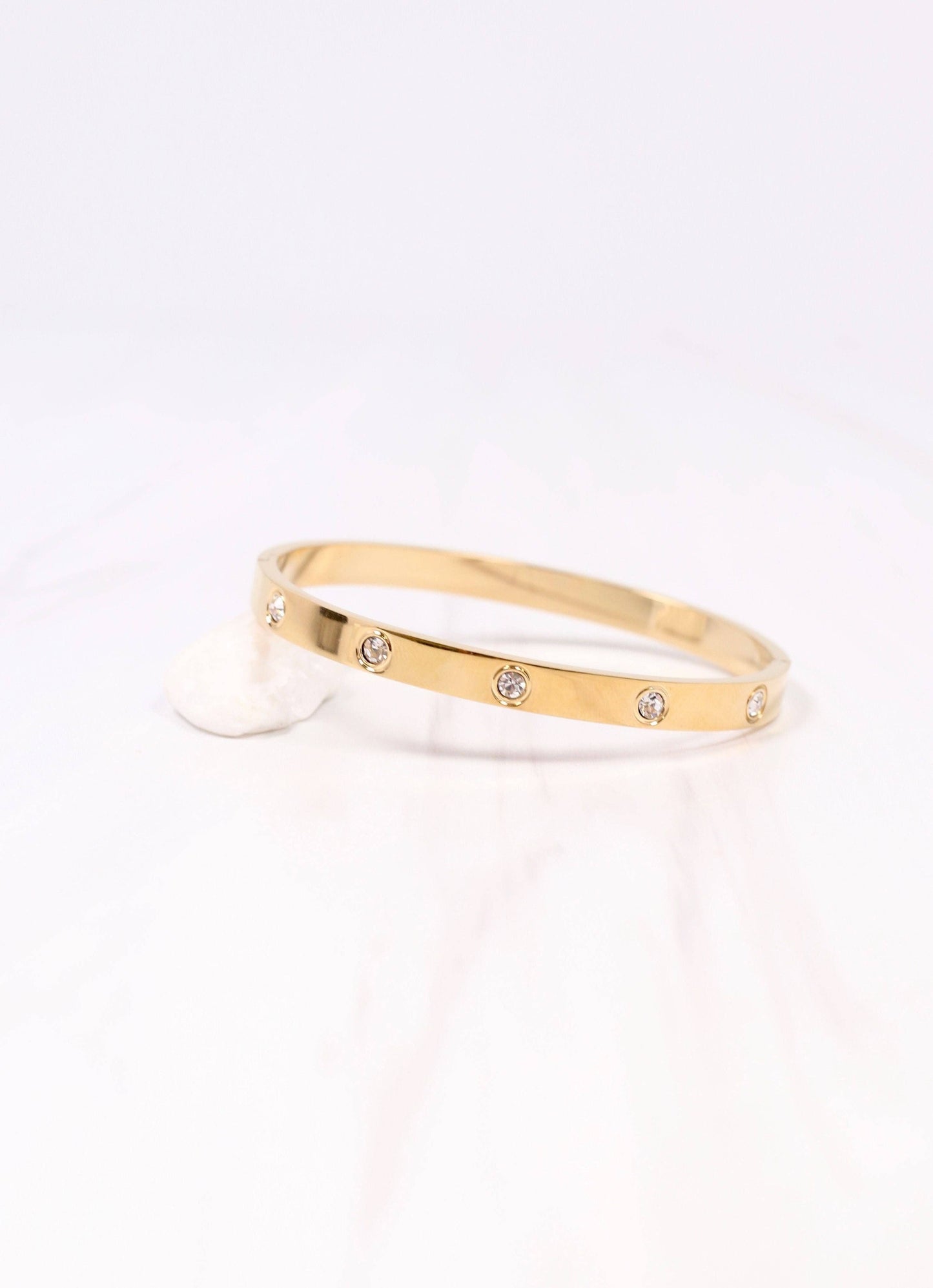 Almeria CZ Metal Bracelet GOLD
