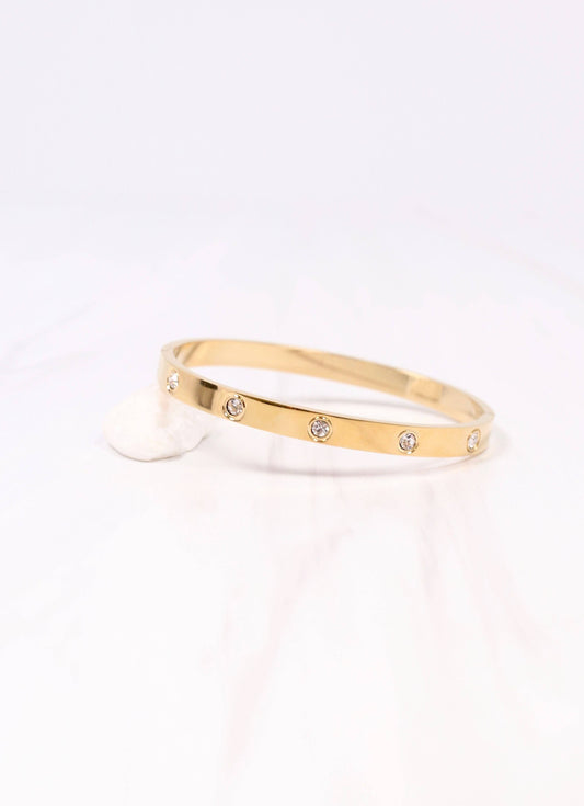 Almeria CZ Metal Bracelet GOLD