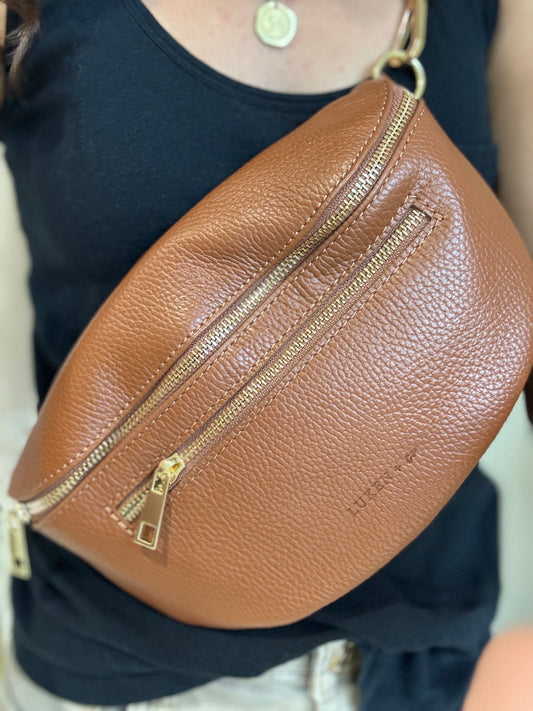 Roma Belt Bag- SADDLE