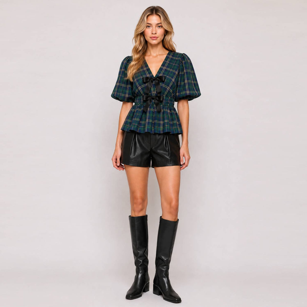 Highland Plaid Wrap Skort