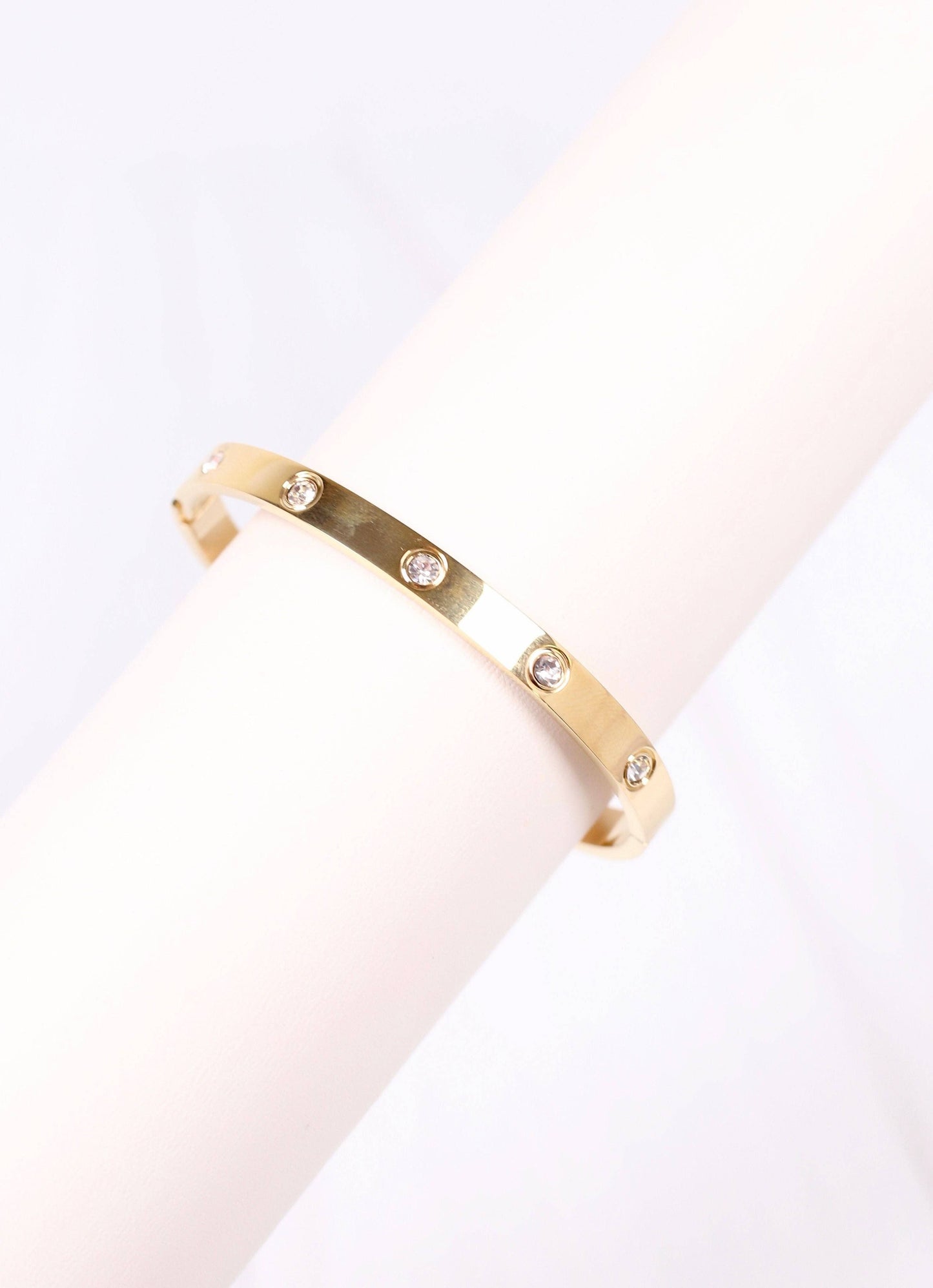 Almeria CZ Metal Bracelet GOLD