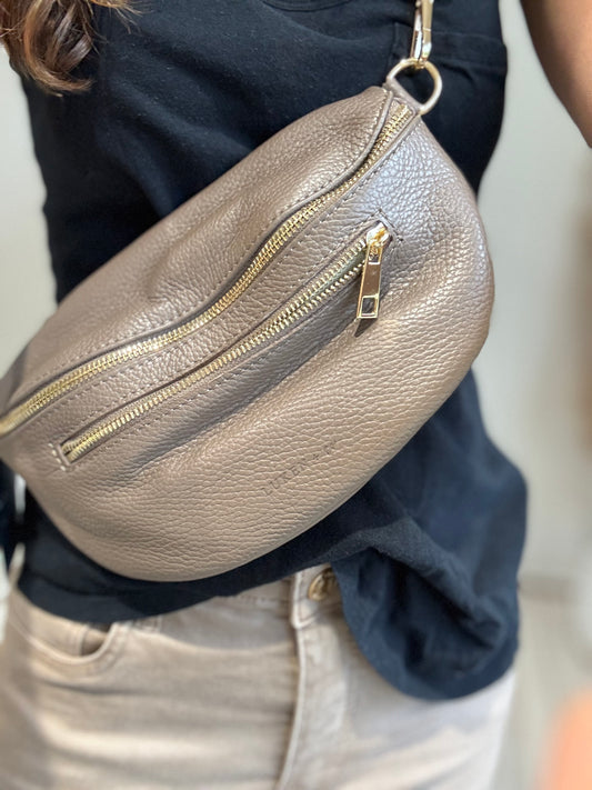 The Roma Crossbody Bag-TAUPE