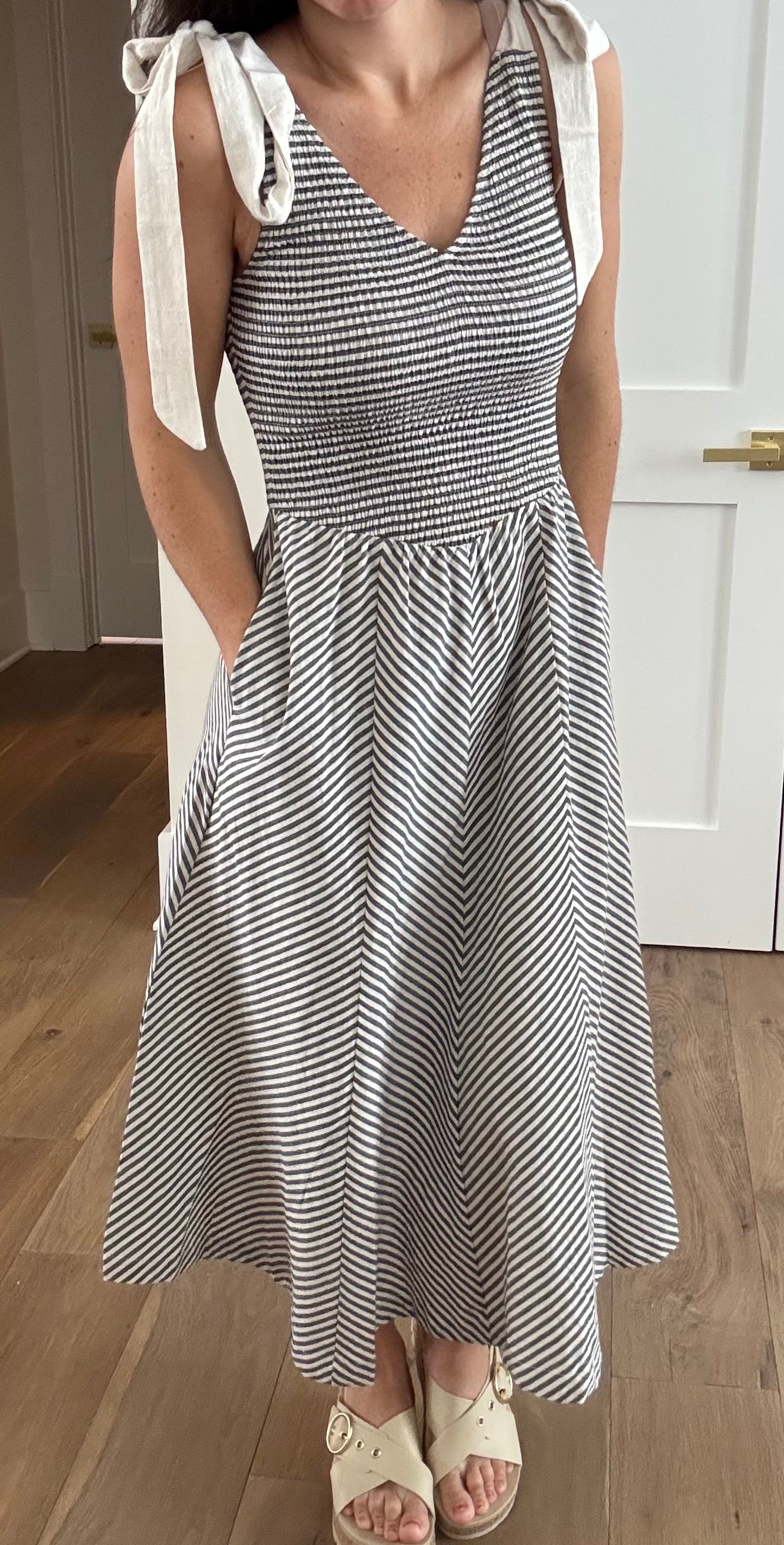 Linen Striped Dress