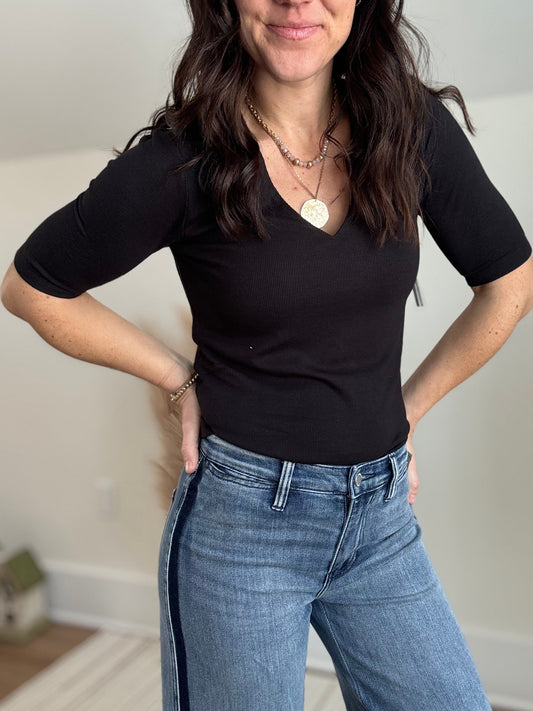 Double Layer V-Neck Top