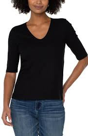 Double Layer V-Neck Top