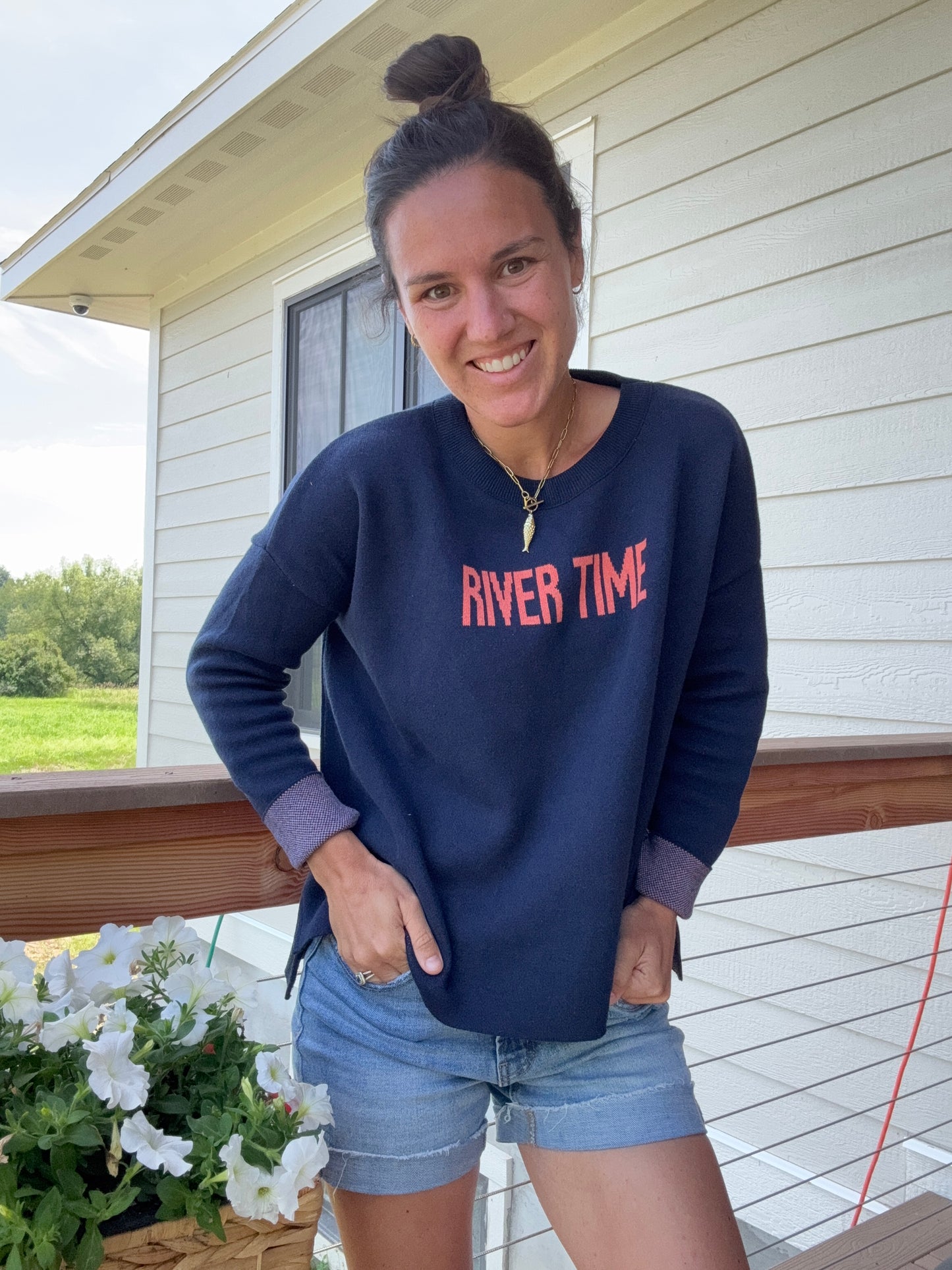 Relaxed Sweater- River Time