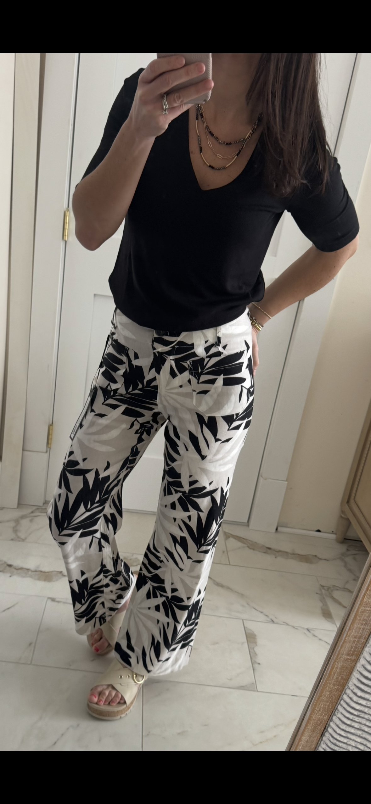 Wide Leg Pant Patch Pockets