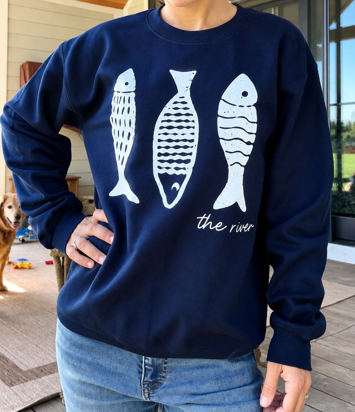 Crew Neck- Navy
