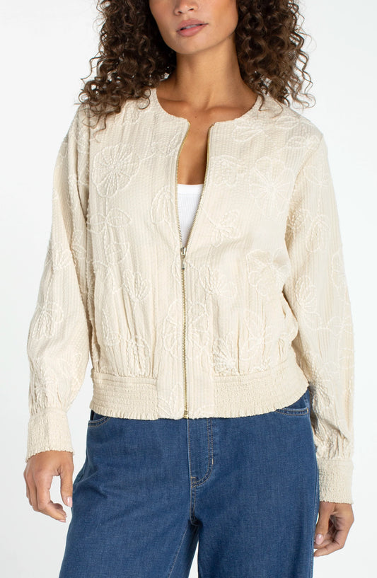 Cream Jacket -Floral Print