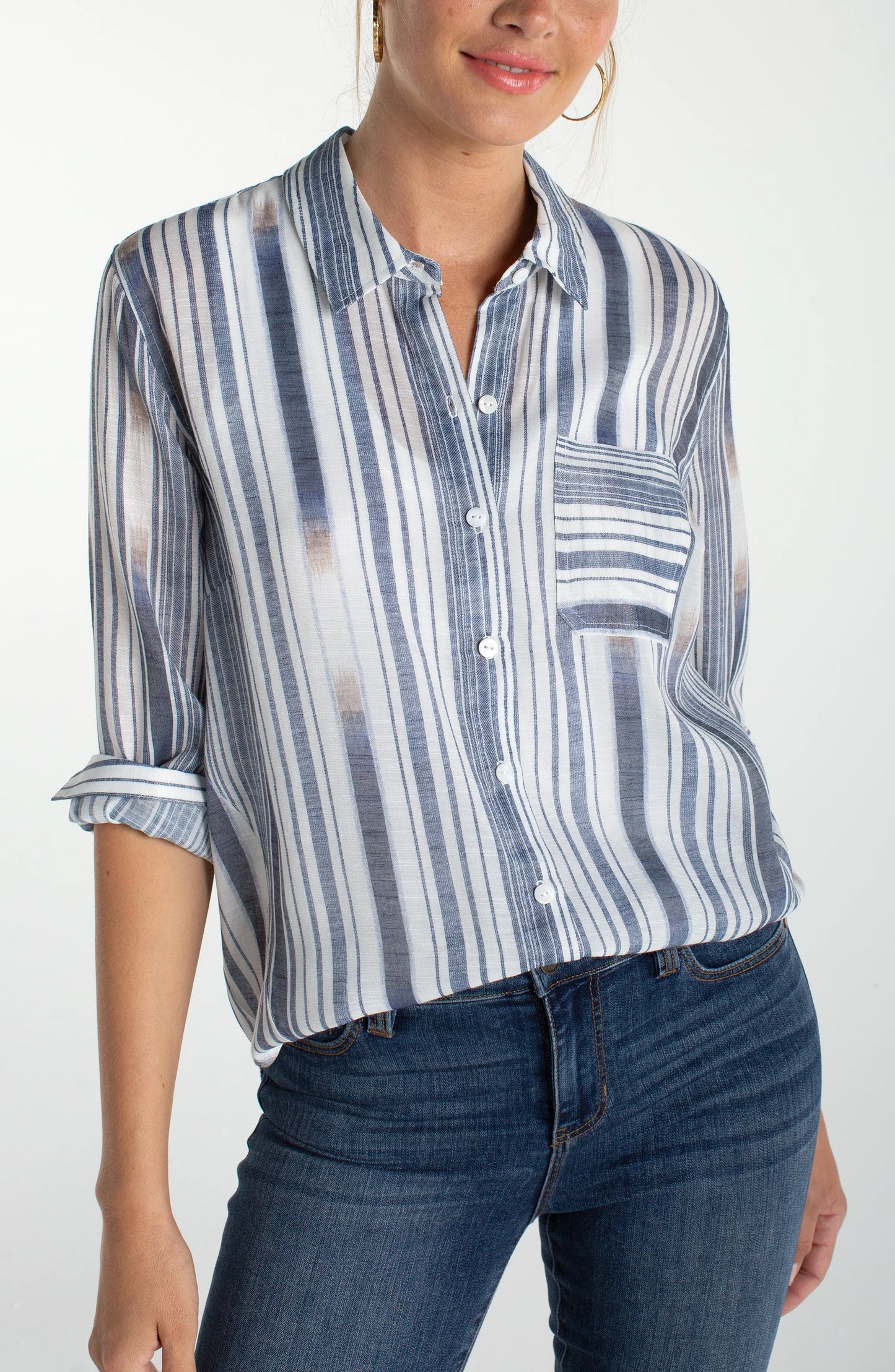Stripe Button Up