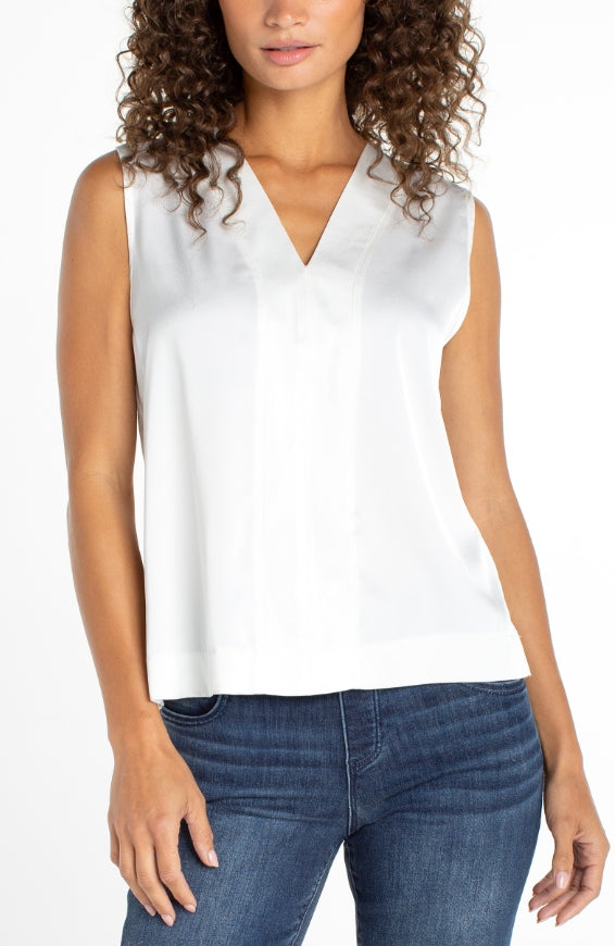 Sleeveless Top-White