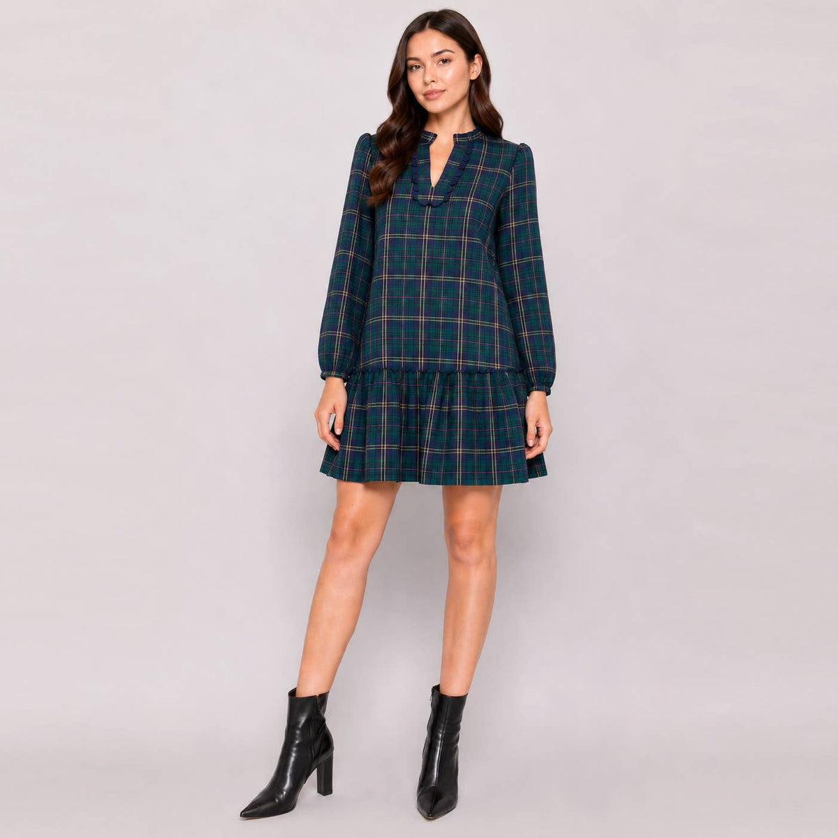 Highland Charm Plaid Mini Dress