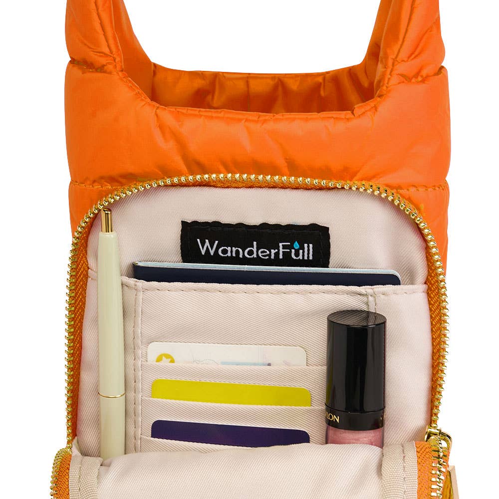 Clementine Orange Matte HydroBag®  with Navy/Orange