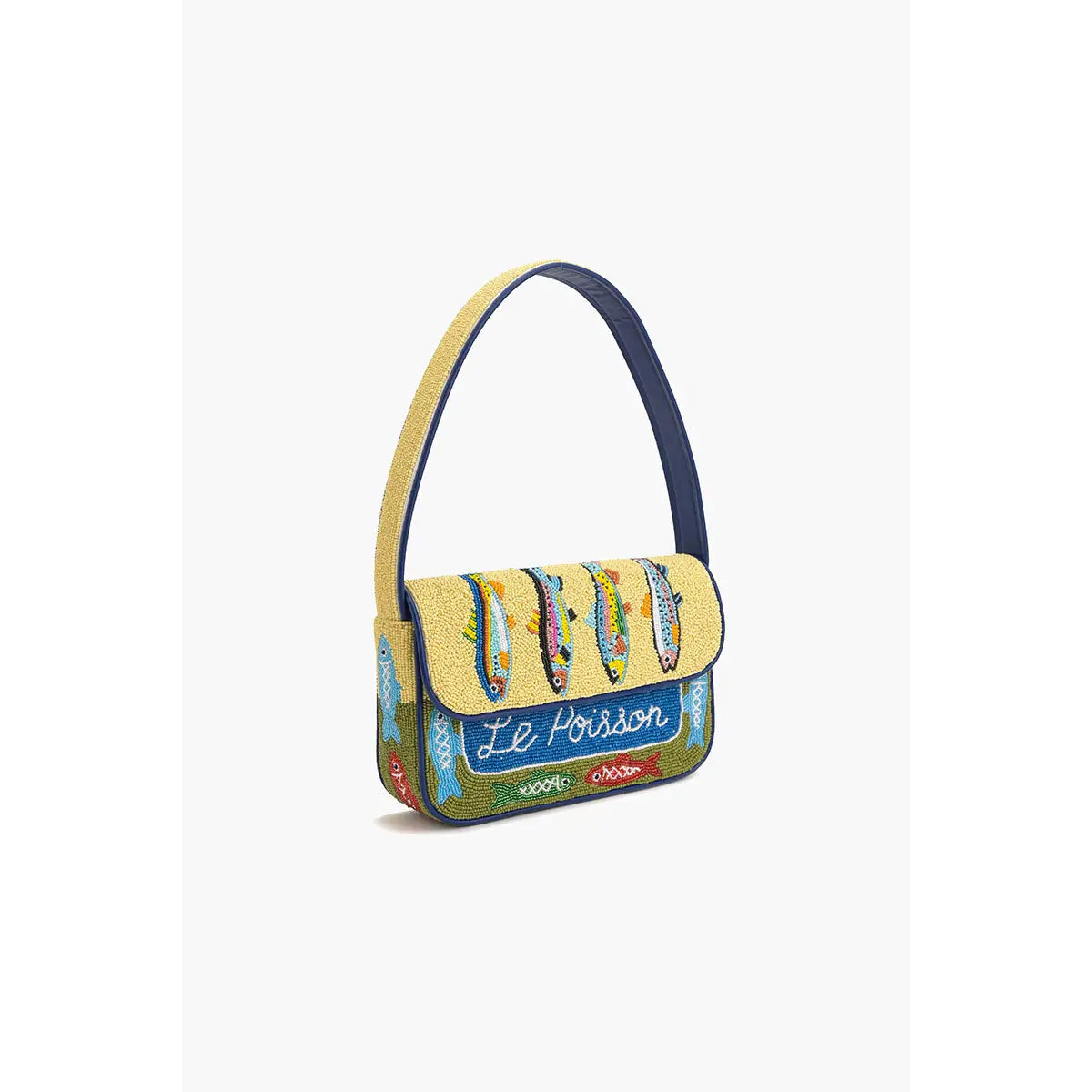 Fish Tail Beaded Shoulder Bag