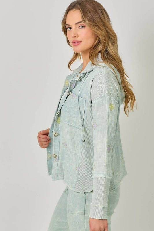 Thermal Contrast Hoodie Jacket