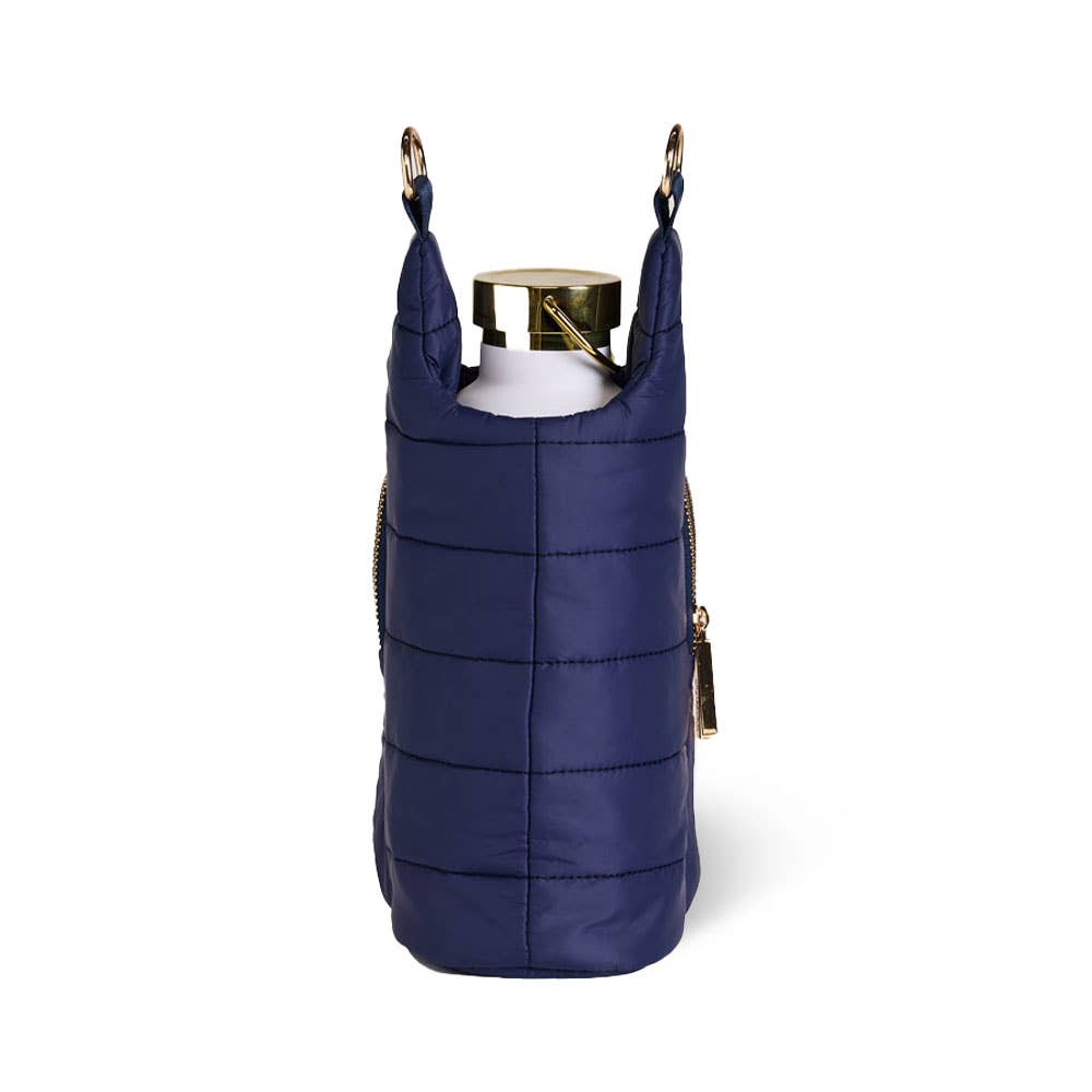 Navy Blue Matte HydroBag™ with Navy/Gold Strap