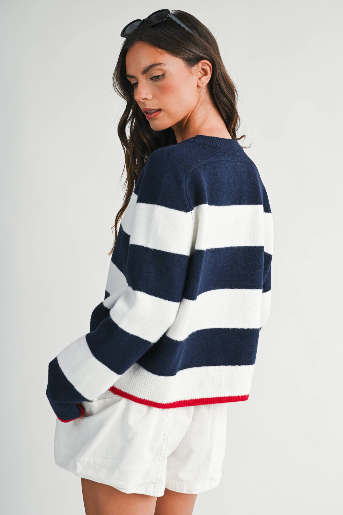 Coastal Stripe Crewneck Sweater
