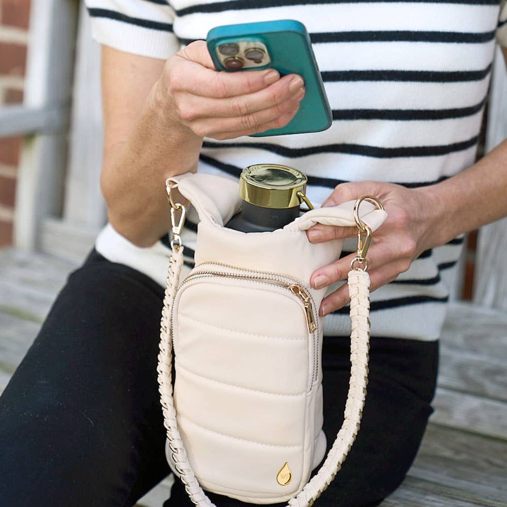 Ivory Vegan Leather HydroBag® with Strap Bundle