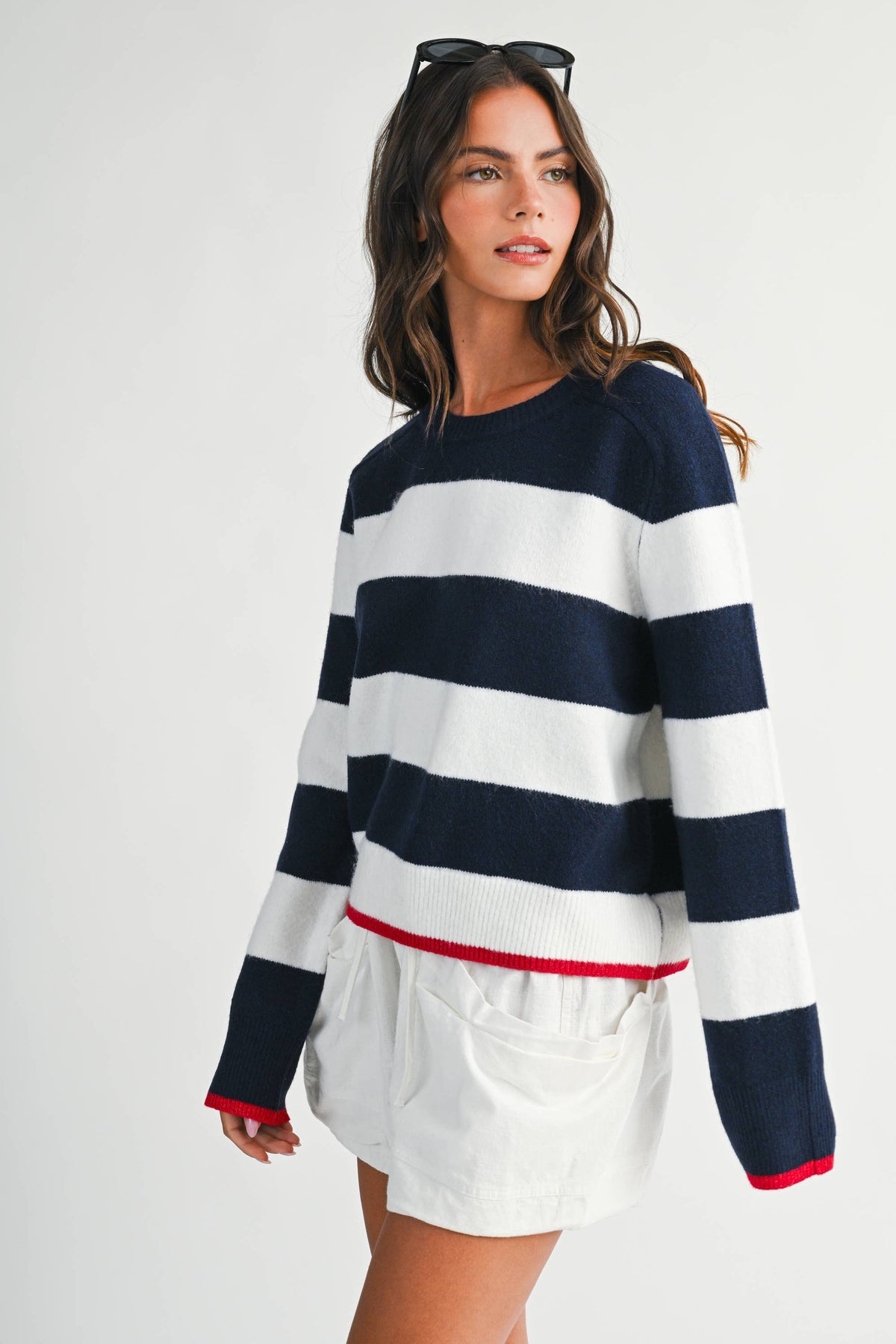Coastal Stripe Crewneck Sweater