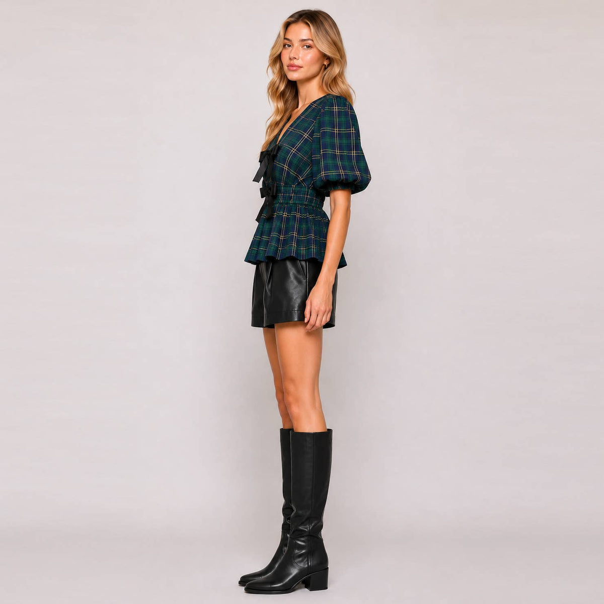 Highland Plaid Wrap Skort
