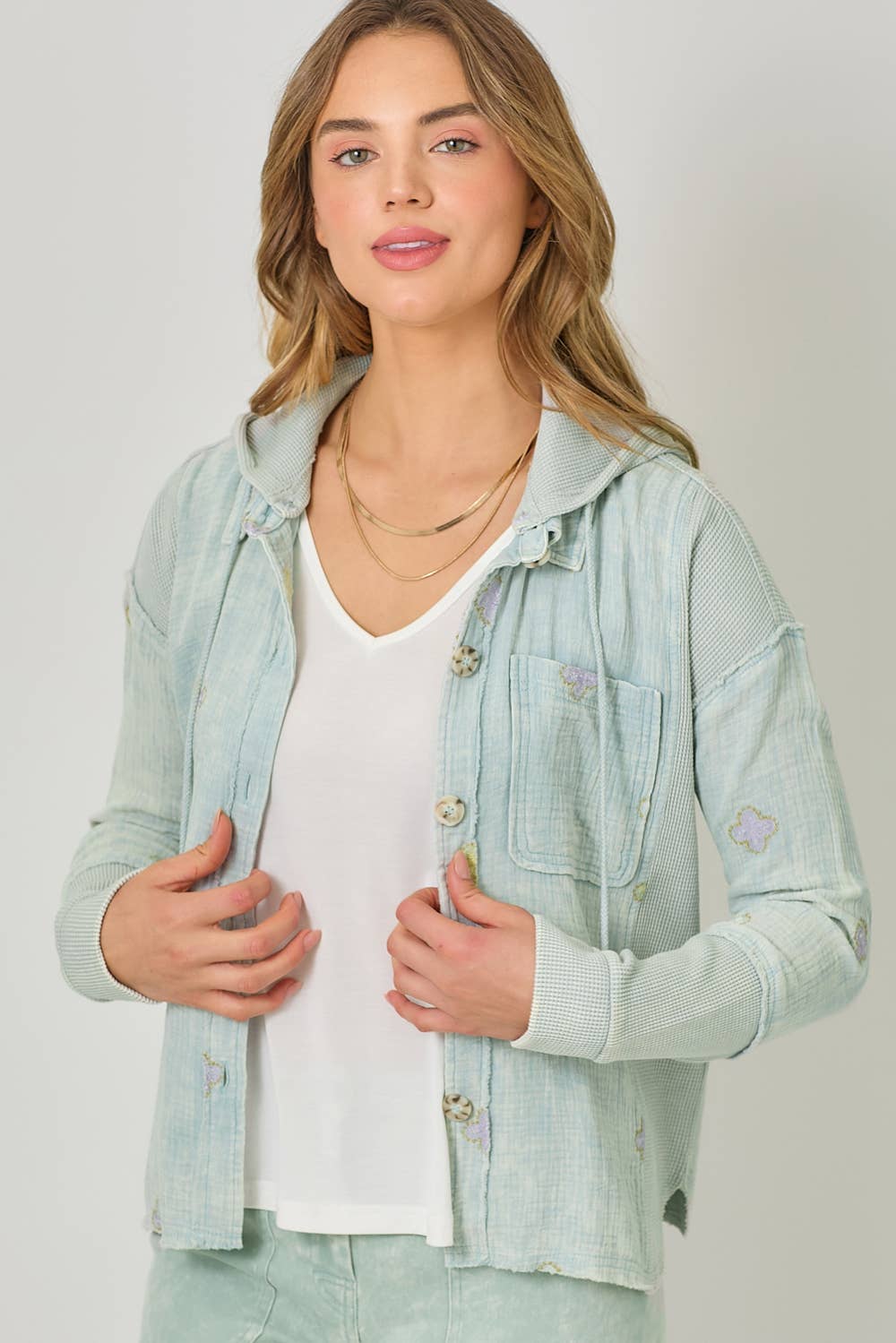 Thermal Contrast Hoodie Jacket