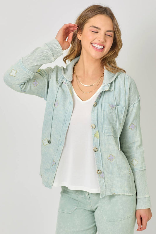 Thermal Contrast Hoodie Jacket