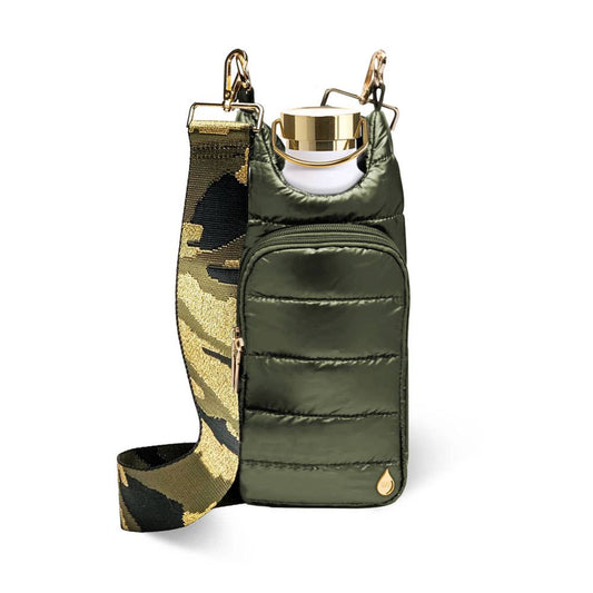 Army Green Shiny HydroBag® with Camo Strap
